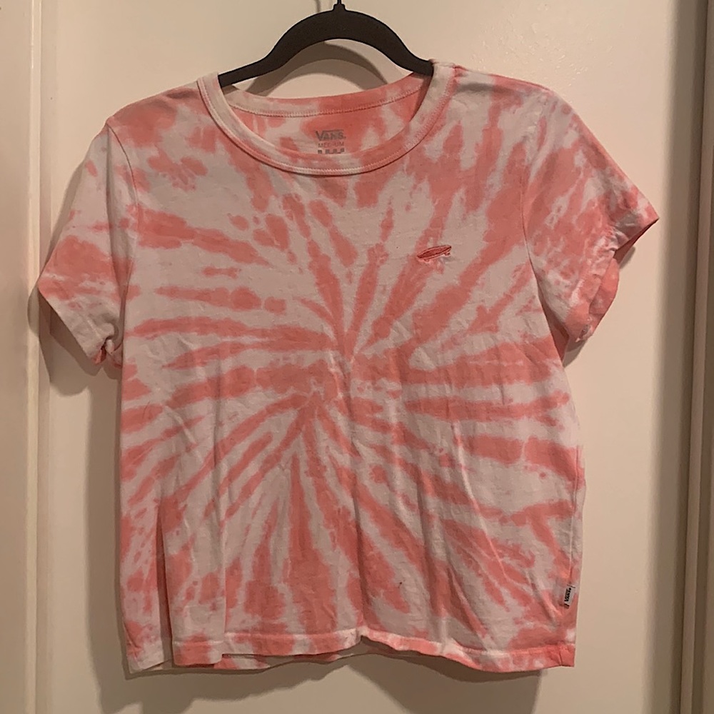 Used Medium vans pink tie dye short sleeve t-shirt